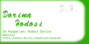 dorina hodosi business card